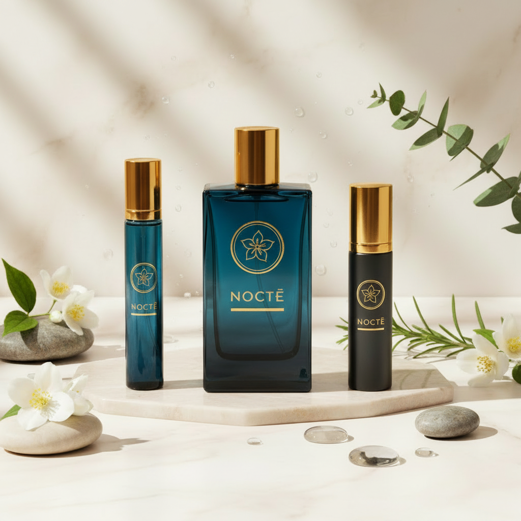 NOCTĒ OBSIDIAN No. 7 — Acqua Blu · The Collection · 50mL + 10mL + 15mL Gift Set