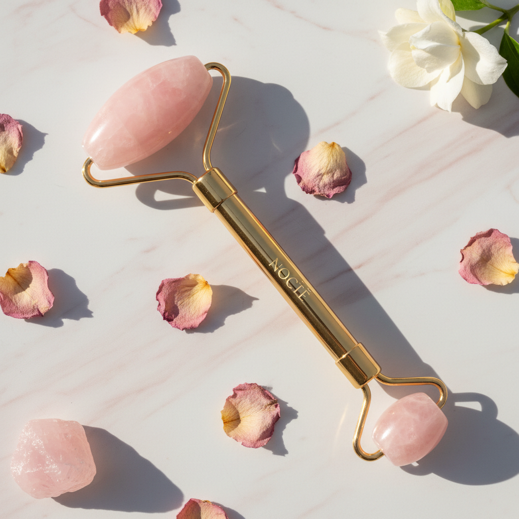NOCTĒ Rose Quartz Facial Roller